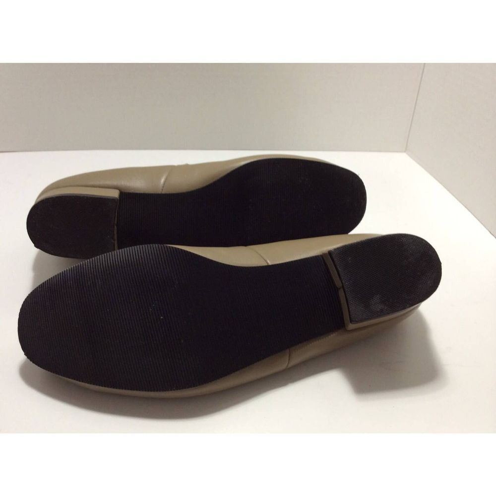 Dr Scholls Shoes Leather Pumps Comfort Size 8.5 W Double Air Pillo Olive Flats - Picture 4 of 11